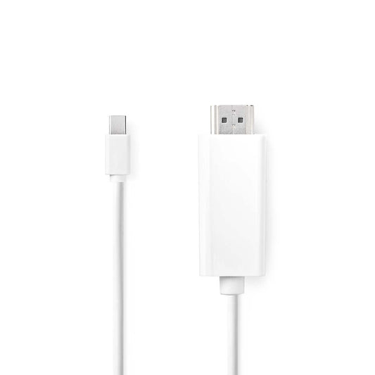 Mini DisplayPort Cable DisplayPort 1.2 Mini DisplayPort Male HDMI Connector 21.6Gbps Nickel 2m