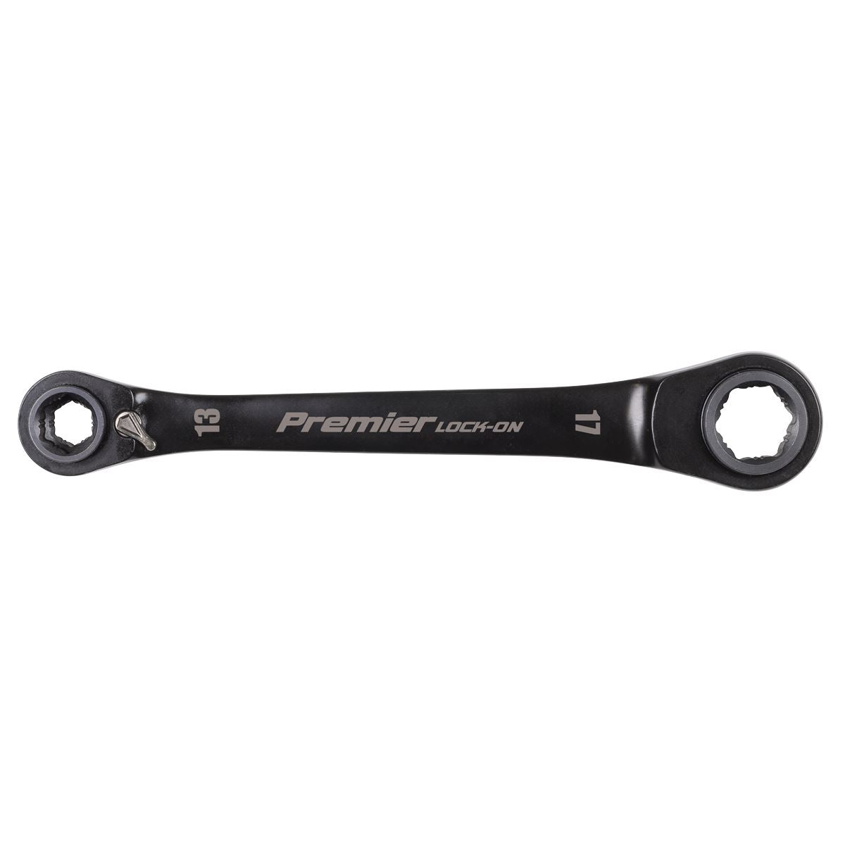 Sealey Premier Black 4-in-1 Reversible Lock-On� Ratchet Ring Spanner AK63923