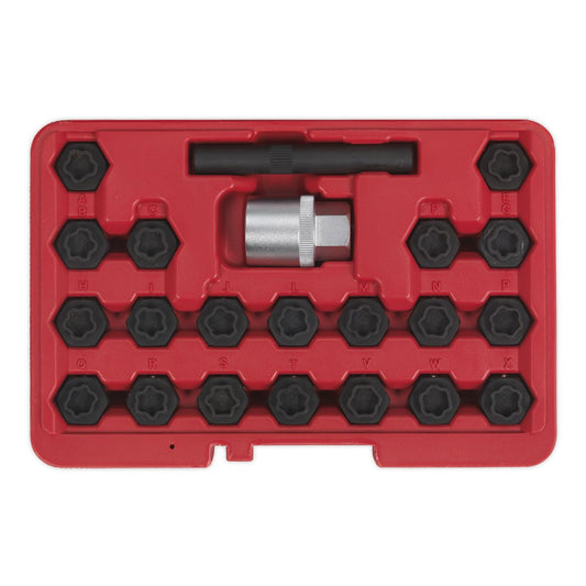 Sealey Locking Wheel Nut Key Set 22pc - BMW SX207