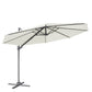 Dellonda Cantilever Parasol with 360� Rotation, Tilt & Cover 3m - Cream DG268