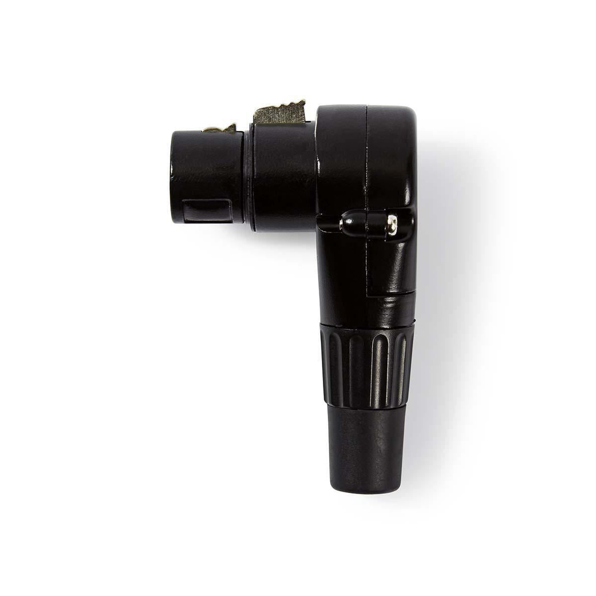 Nedis XLR Connector XLR 3-pin Female Angled Black COTP15903BK
