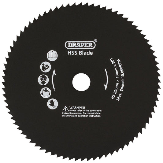Draper 89mm Metal Cut Disc for Draper Storm Force Mini Plunge Saw YMPS600SF