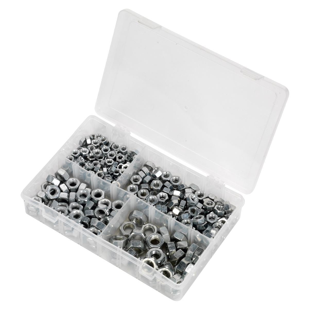 Sealey Steel Nut Assortment 320pc 1/4"-1/2"UNC AB030SN