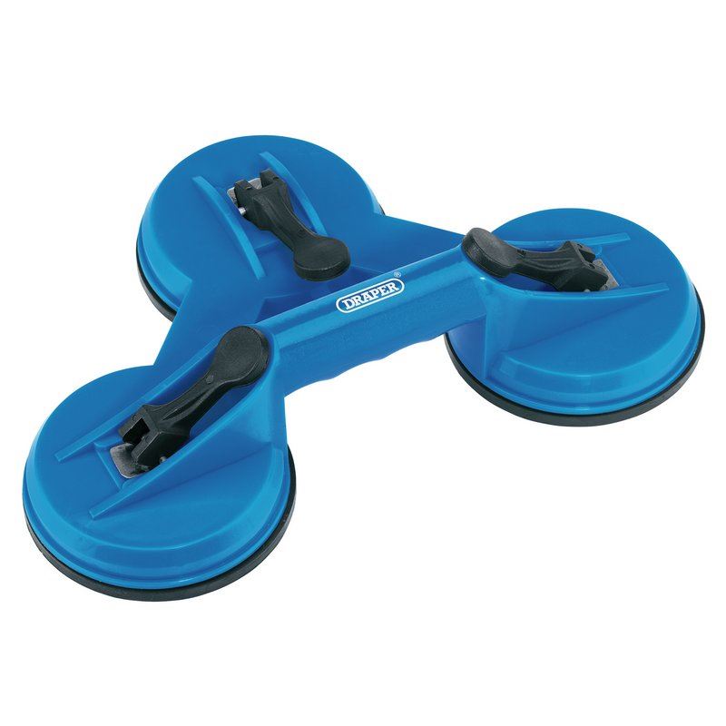 Triple Suction Cup Glass Window Lifting Handle Rubber Pad Vacuum Lifter Panel - 43846