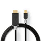 Nedis 1.4 Mini DisplayPort Male to HDMI Male Cable Connector 2m Anthracite Grey - CCBP37604AT20