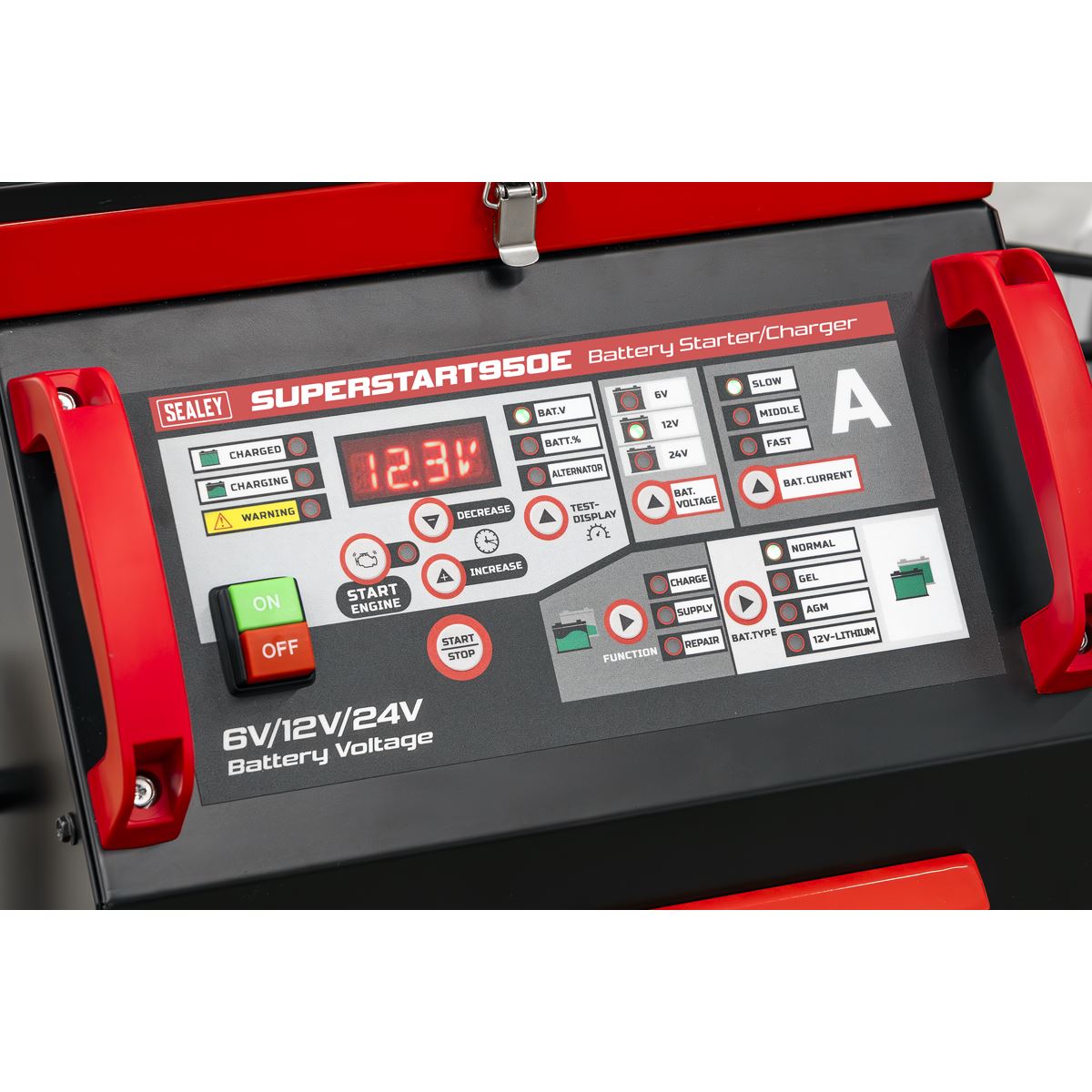 Sealey 6/12/24V Battery Starter/Charger 950A SUPERSTART950E
