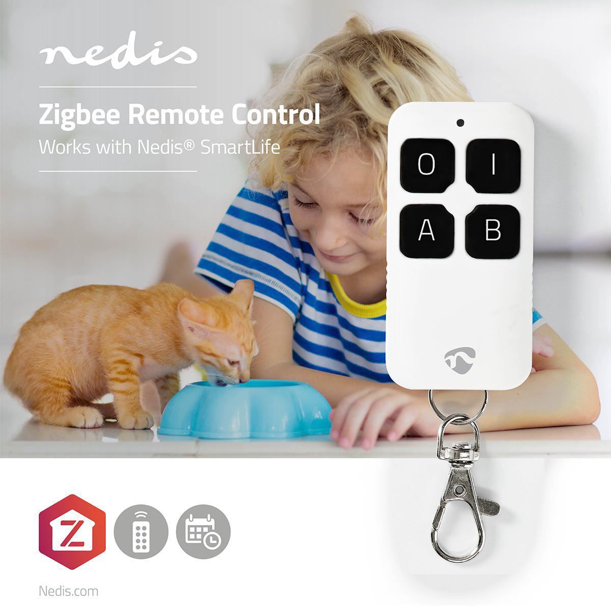 Nedis Smart Remote Contoller ZigBee 4 Buttons Battery included White - ZBRC10WT