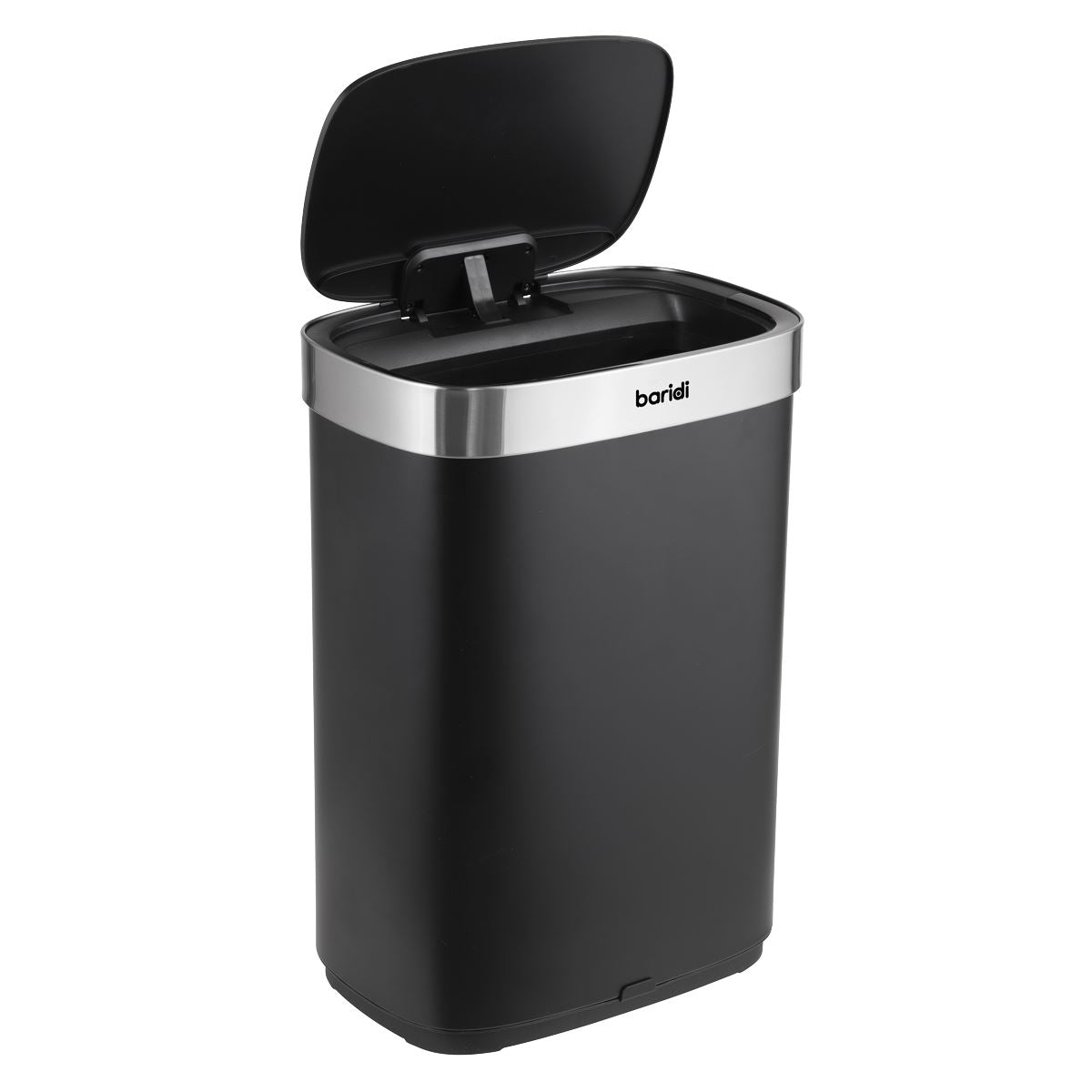 Baridi Sensor Bin 65L - Black/Stainless Steel DH282