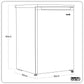 Baridi 55cm Undercounter Freezer with Adjustable Thermostat 85L - White DH250