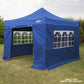 Dellonda Premium Gazebo/Marquee Side Walls/Doors/Windows, Fits 3 x 3m Models - Blue DG147