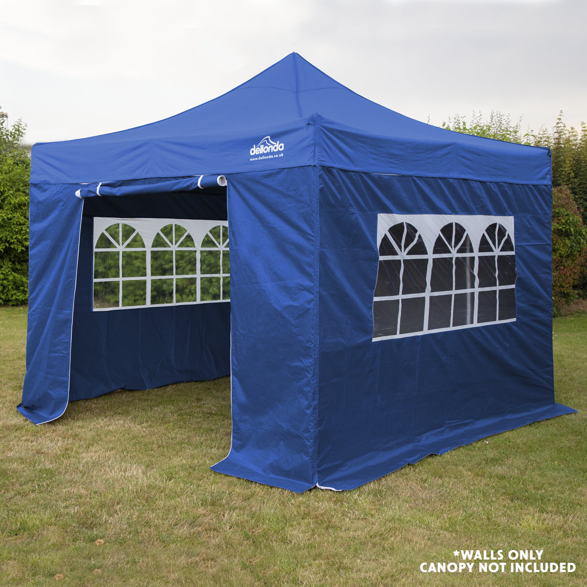 Dellonda Premium Gazebo/Marquee Side Walls/Doors/Windows, Fits 3 x 3m Models - Blue DG147