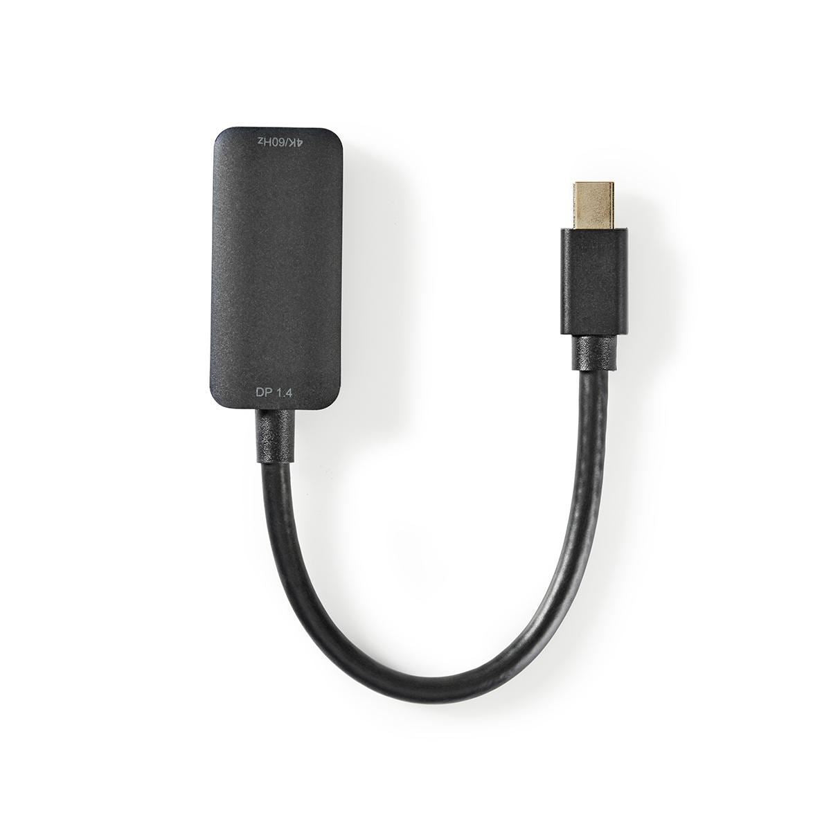 Nedis Cable 1.4 Mini DisplayPort Male to HDMI Female Black 0.2m 20cm - CCGB37654BK02