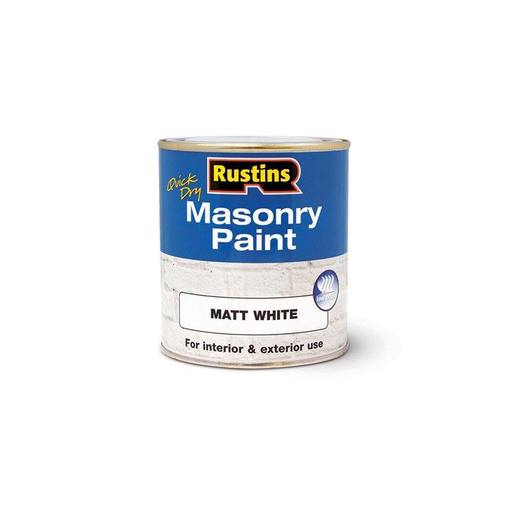 Rustins Masonry Paint White 500ml (Maspw500)