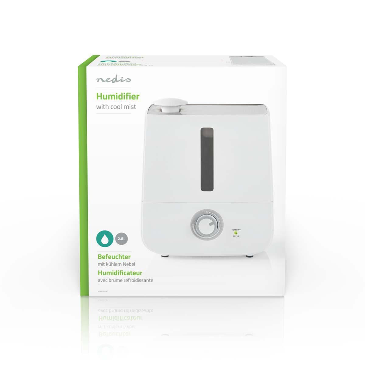 Nedis Humidifier 2.8L Cool Mist Auto Stop HUMI110CWT