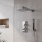 Baridi Concealed Thermostatic Shower Set 20 x 20cm Square Head & Hand Shower - Chrome DH320