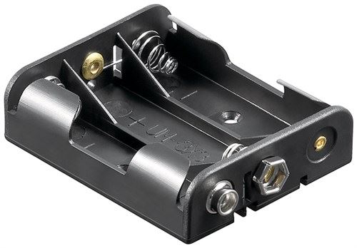 Goobay 3x AA (Mignon) battery holder black Push on (11984)