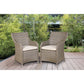Sealey Dellonda Chester Rattan Wicker Garden Dining Chairs with Cushion, Brown DG64