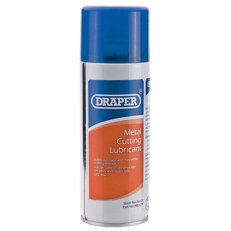 Draper Garage / Workshop 400ml Of Metal / Thread Cutting Spray Lubricant - 76109
