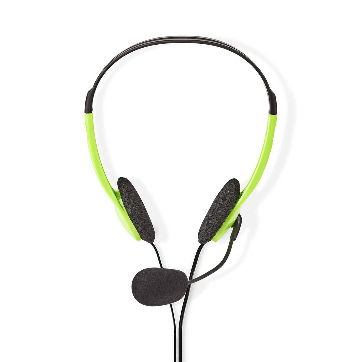 Nedis PC Headset On-Ear 2x 3.5mm Connectors 2m Green CHST100GN