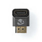 Nedis 90° HDMI Female to HDMI Male 90 Degree Coupler Gold Plated Gunmetal Grey - CVTB34901GY