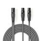 Nedis Balanced XLR Audio Cable XLR 3-Pin Male to 2x XLR 3-Pin Female 1.5m Grey - COTH15025GY15
