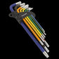 Sealey TRX-Star* Key Set 9pc Colour-Coded Extra Long AK7194