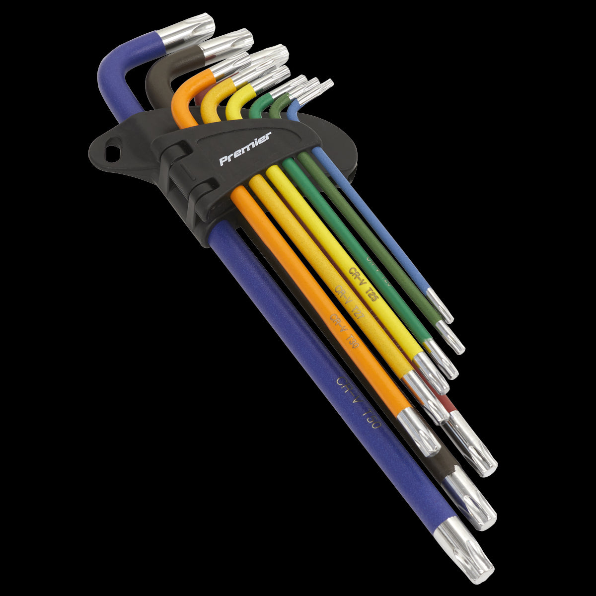 Sealey TRX-Star* Key Set 9pc Colour-Coded Extra Long AK7194