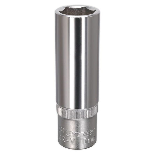 Sealey WallDrive Socket 17mm Deep 1/2"Sq Drive S1217D
