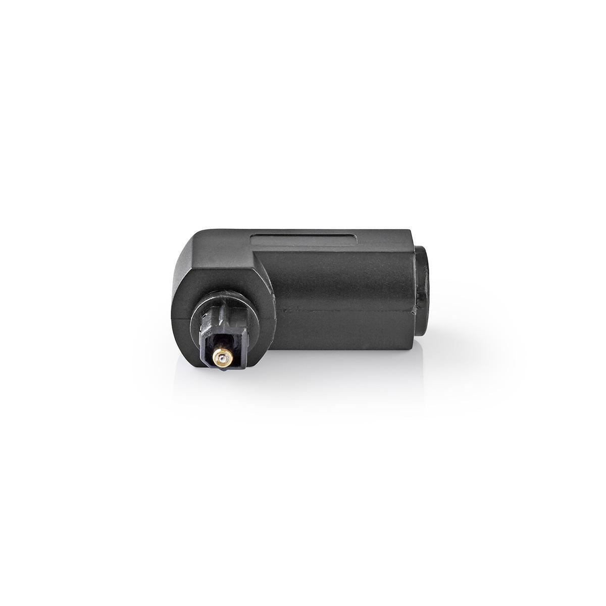 Nedis 10x Optical Audio Adapter 90° Angled TosLink Male to TosLink Female Black