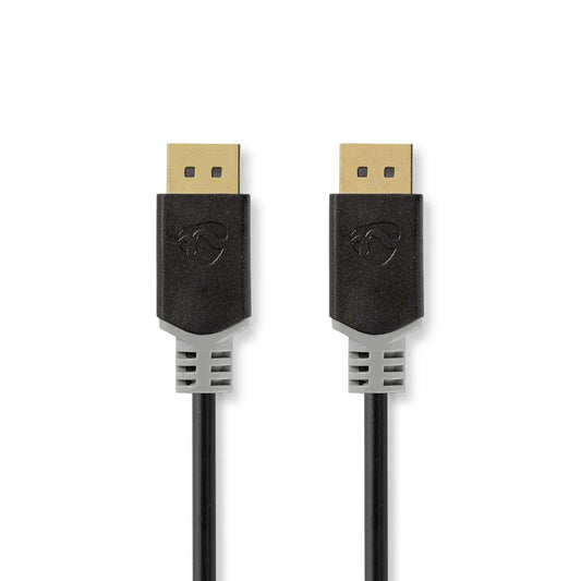 Nedis DisplayPort Cable DisplayPort Male to Male 8K@60Hz Gold Plated 2m Black