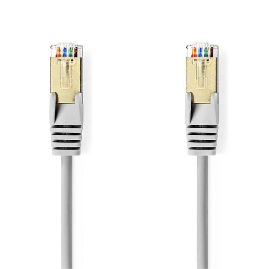 Nedis CAT5e Cable SF/UTP RJ45 Male RJ45 Male 0.5m Round PVC Grey Label