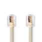 Nedis Telecom Cable RJ11 Male to RJ11 Male 2m Ivory TCGP90200IV20