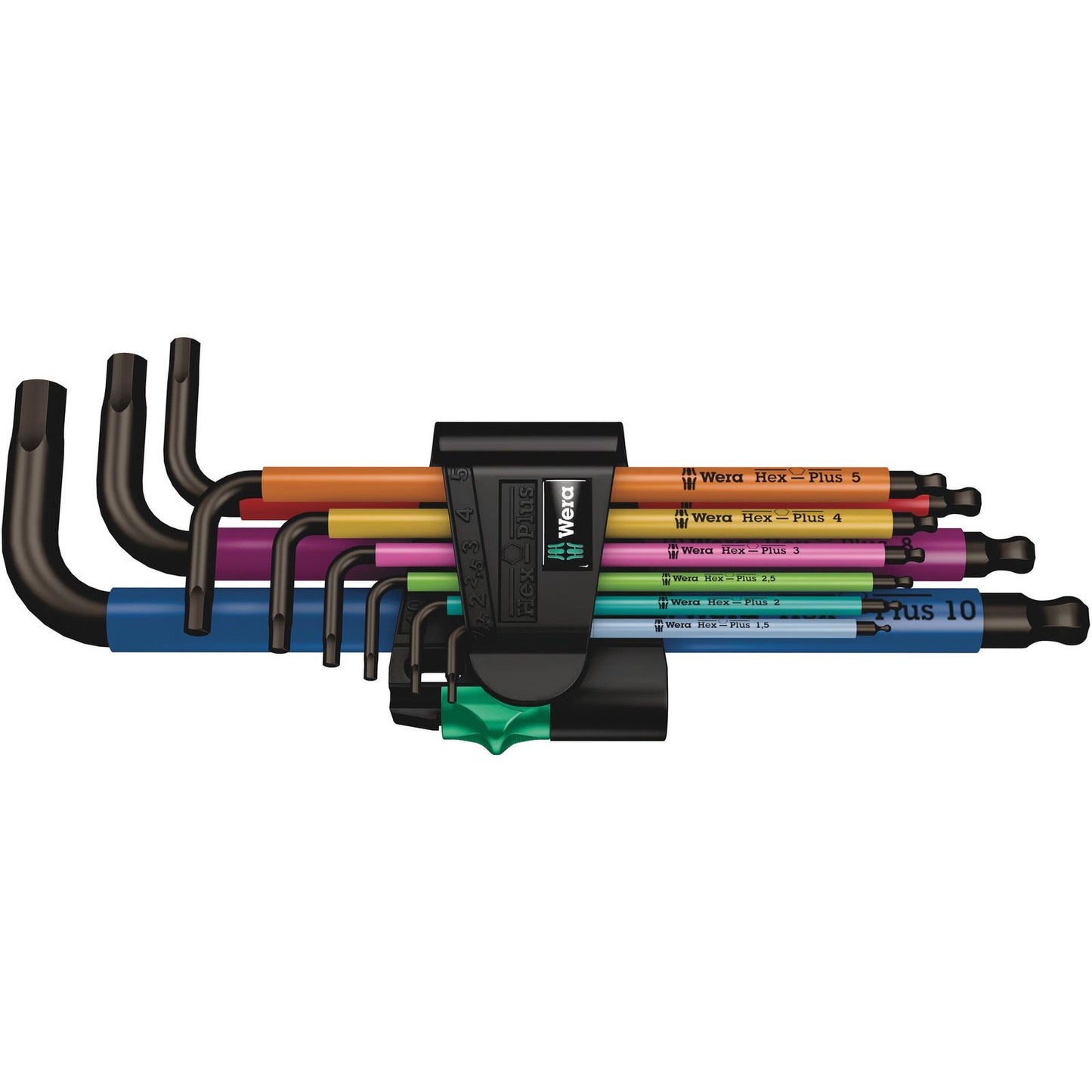 Wera 950Spkl/9Sm N Hex Key Set 1.5-10 Long B/End Multicolour 9Pc 073593