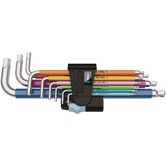 Wera 3950Spkl/9Sm Hex Key Set 1.5-10mm Multicolour Stainless 9Pc 022669