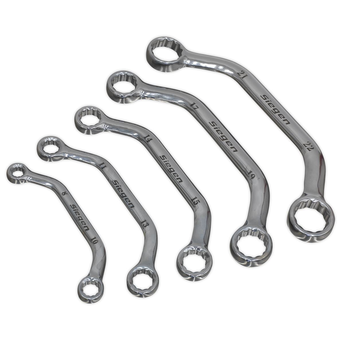 Sealey Obstruction Spanner Set 5pc Metric S0716