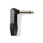 Nedis Audio Connector Mono 6.35mm Male Angled Black COTP23902BK