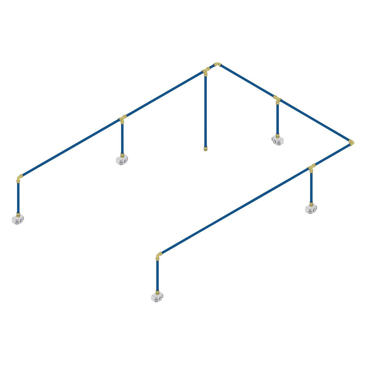 Sealey SharkBite 36m 5-Drop Air Supply System Kit 28mm SBAKIT528
