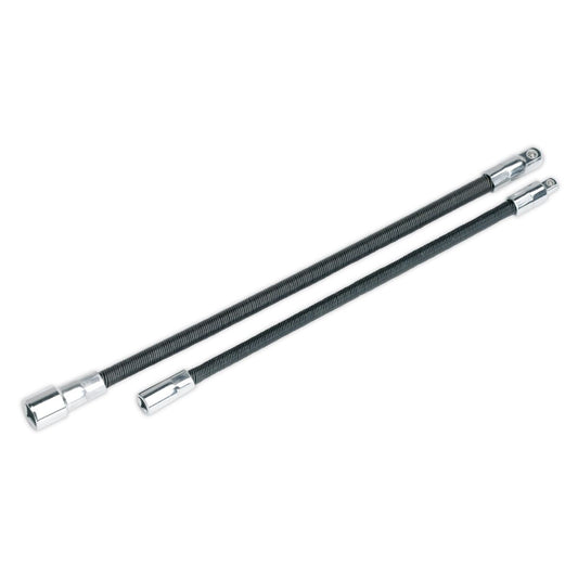 Sealey Flex Extension Adaptor Set 2pc 1/4"Sqx254mm & 3/8"Sqx305mm AK7342
