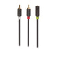 Konig Stereo audio adapter cable 2x RCA male to 3.5mm female 0.20m grey - CABW22255AT02