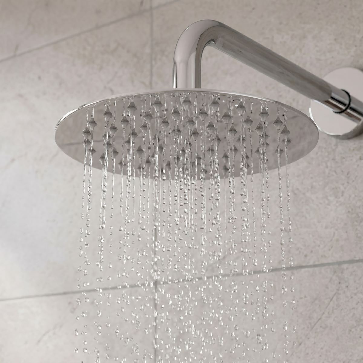 Baridi Concealed Thermostatic Shower Set 20cm Round Head & Hand Shower - Chrome DH318