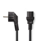 Nedis Power Cable Schuko Male Angled to IEC-320-C13 2.0m Black - CEGB10000BK20