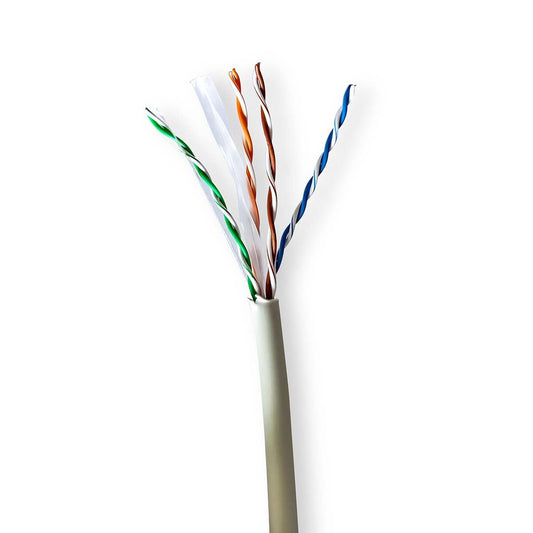 Nedis Network Cable Roll CAT6 Stranded U/UTP Bare Copper 100m Indoor Round LSZH