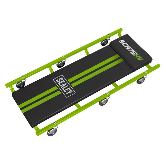 Sealey 36" American-Style Creeper Steel Frame & 6 Wheels - Hi-Vis SCR75HV