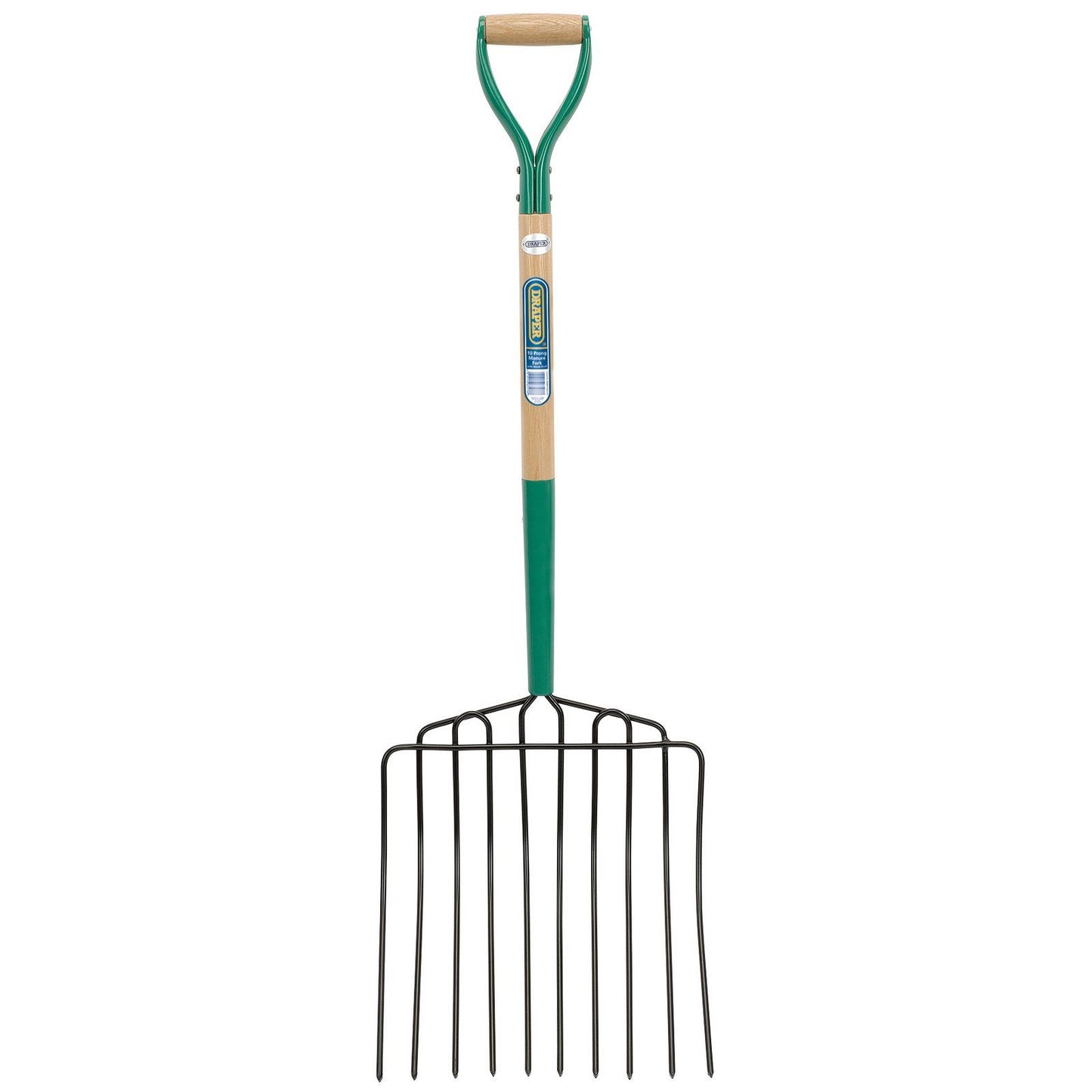 Draper 10 Prong Manure Fork with Wood Shaft and MYD Handle AF10PSF/I - 63578