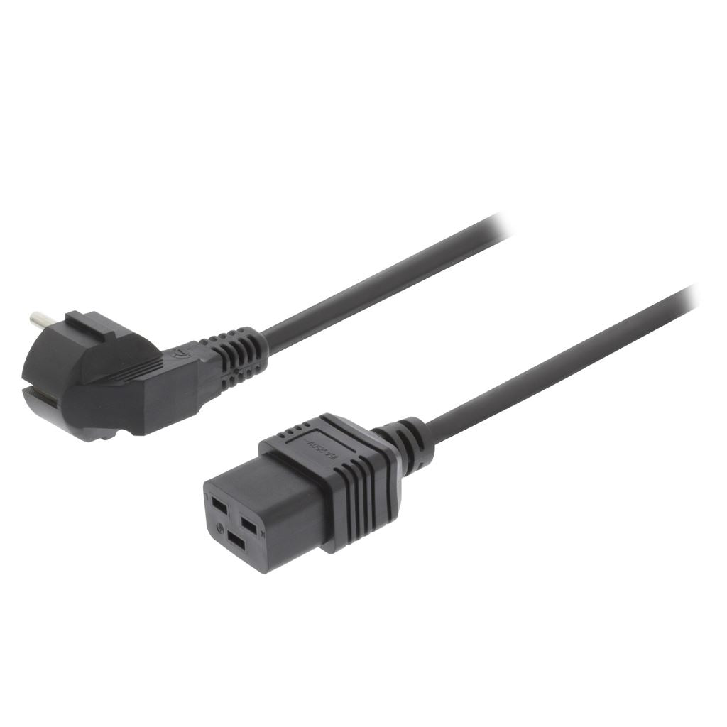 Valueline Schuko Power Cable Schuko Male to IEC-320-C19 2m Black VLEP10300B20 - PCGP10300BK20