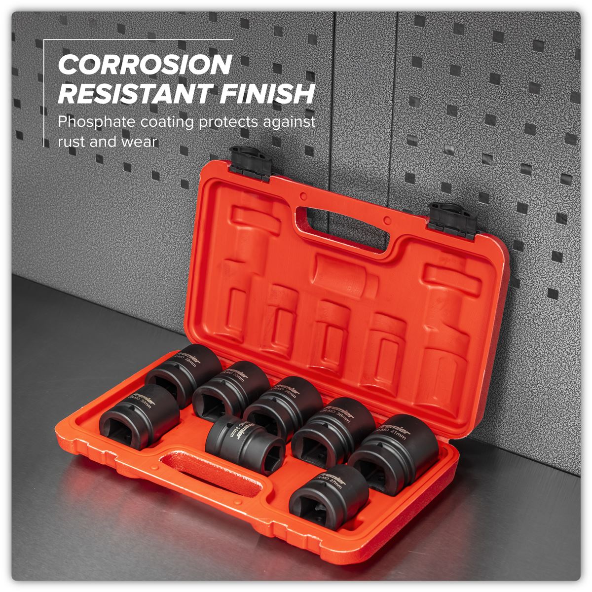 Sealey Premier Impact Socket Set 1"Sq Drive 8pc AK889M