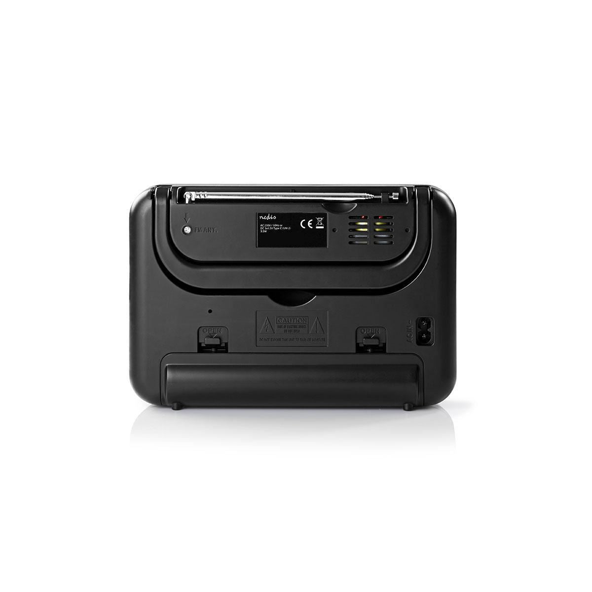 Nedis FM Radio 2.4W Carying Handle Black/Grey - RDFM1300GY