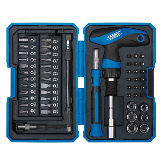 Draper 53 Piece T Handle Ratchet Bit Set TRBS53