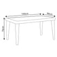 Sealey Dellonda Outdoor Dining Table Weather Resistant Body Glass Table 90x150cm DG209