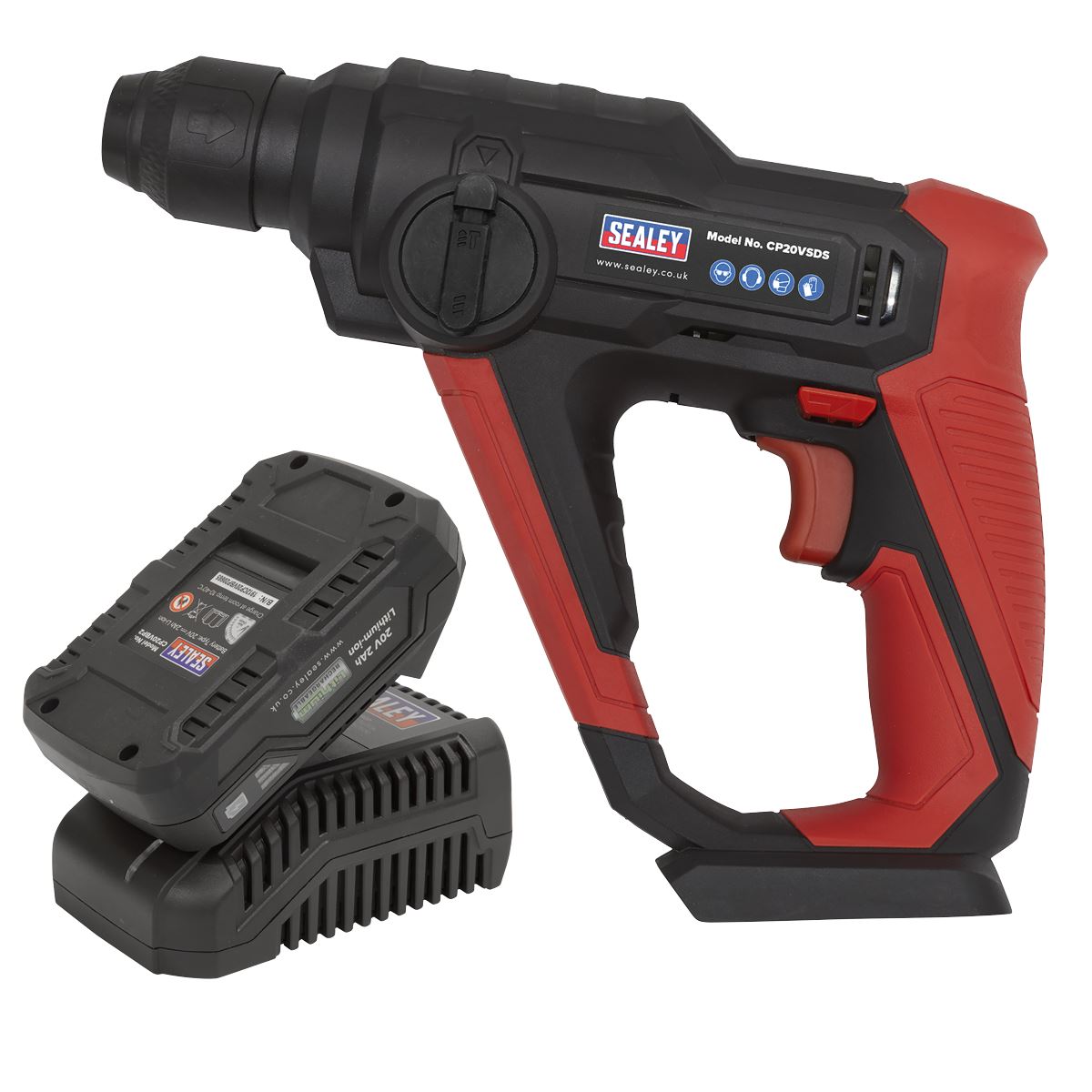 Sealey Cordless Rotary Hammer Drill Kit 20V SDS Plus 2Ah CP20VSDSKIT1